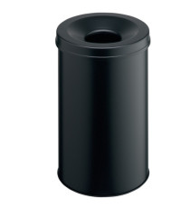 Cestino gettacarte SAFE - tondo - autoestinguente - nero - 60 L - Durable