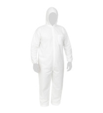 Tuta protettiva monouso Cover 40 - taglia L - PLP - bianco - Reflexx