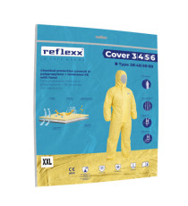 Tuta protezione chimica Cover 3456 - taglia XXL - PE/PLP - giallo - Reflexx