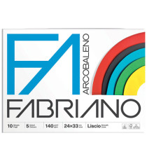 Album Arcobaleno - 24 x 33 cm - 10 fogli - 140 gr - 5 colori - Fabriano