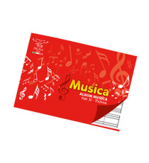 Album Musica - 17x24cm - 5 pentagrammi - 16 fogli - 85gr - Pigna