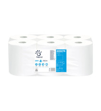 Asciugamani in rotolo Autocut DryTech - 200 mm x 247 mt - diametro 19,8 cm - 1 velo - 26 gr - goffratura micro - bianco
