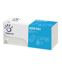 Asciugamani piegati a C - 23 x 32 cm - goffratura a onda+ - 19,5 gr - bianco - Papernet - conf. 144 pezzi