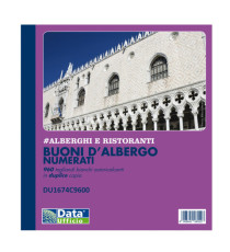 Blocco buoni d'albergo 960 tagliandi numerati - autoric. - 10 tagliandi/pag. - 21 x 19,5 cm - Data Ufficio