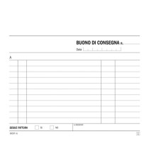 Blocco buoni di consegna - 50/50 copie autoric. - 11,5 x 16,5 cm - DU161570000 - Data Ufficio