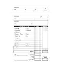 Blocco buste nota spese - staccabili - 23 x 16 cm - Data Ufficio - conf. 25 buste