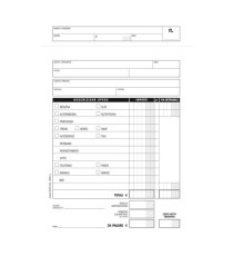 Blocco buste nota spese - staccabili - 23 x 16 cm - Data Ufficio - conf. 25 buste
