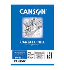 Blocco carta lucida - A4 - 10 fogli - 80gr - uso manuale - Canson