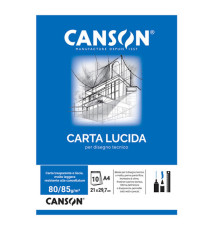Blocco carta lucida - A4 - 10 fogli - 80gr - uso manuale - Canson