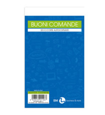 Blocco comande - 25 fogli - 3 copie autoricalcanti - 10 x 17cm - BM