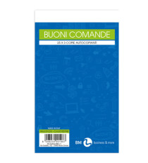Blocco comande - 25 fogli - 3 copie autoricalcanti - 10 x 17cm - BM