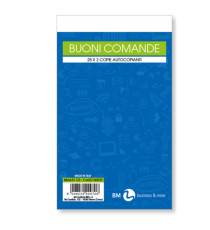 Blocco comande - 25 fogli 2 copie autoricalcanti - 10 x 17cm - BM