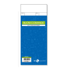 Blocco comande a 7 tagliandi - 10 x 22cm - 25x2cm - 25 fogli x 2 copie ricalcanti - BM