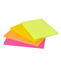 Blocco foglietti Post-it Super Sticky Meeting Notes - 6445-SSP - 152 x 101 mm - rosa/verde neon - 45 fogli - Post-it