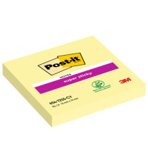 Blocco foglietti Super Sticky - 654-12SS-CY - 76 x 76 mm - giallo Canary - 90 fogli - Post-it