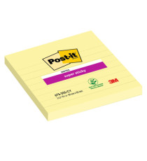 Blocco foglietti Super Sticky - 675-SS3CY-EU - a righe - 101 x 101 mm - giallo Canary - 70 fogli - Post-it