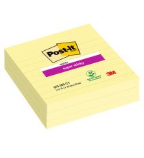 Blocco foglietti Super Sticky - 675-SS3CY-EU - a righe - 101 x 101 mm - giallo Canary - 70 fogli - Post-it