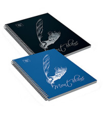 Blocco Montblanc - spiralato - 22x29,7cm - 4 fori - microperforato - 80gr - 70 fogli - 1 rigo - Pigna