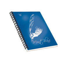 Blocco Montblanc - spiralato - 22x29,7cm - 4 fori - microperforato - 80gr - 70 fogli - bianco - Pigna