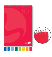 Blocco notes Color - spiralato lato corto - 5mm - 210 x 297mm - 90gr - 50 fogli - BM