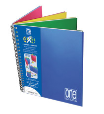 Blocco One Color 4 x 4 - A4+ - forato - 1 rigo - 120 fogli - 80 gr - spiralato - Blasetti
