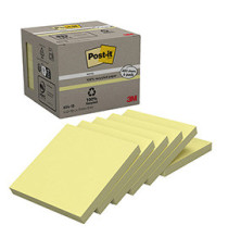 Blocco Post-it Notes Green - 654-1B - 76 x 76 mm - giallo - 100 fogli - riciclabile 100% - Post-it