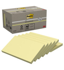 Blocco Post-it Notes Green - 655-1B - 76 x 127 mm - giallo - 100 fogli - riciclato 100% - Post-it