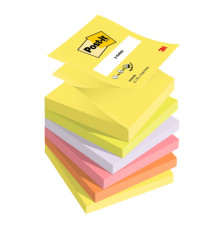 Blocco Post-it Super Sticky Z Notes - R330-NR NEON - 76 x 76 mm - assortiti neon - 100 fogli - Post-it