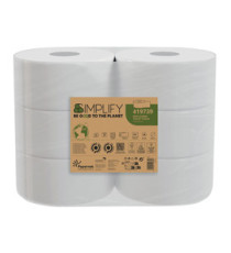 Carta igienica MiniJumbo Simplify - 2 veli - 15 gr - goffratura mini - 557 strappi - Papernet
