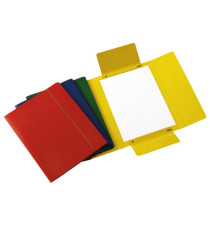 Cartella 3 lembi con elastico - A4 - dorso variabile - presspan - verde - Cartotecnica del Garda