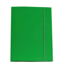 Cartella 3 lembi con elastico Queen - A4 - dorso variabile - cartone plastificato - verde - Starline