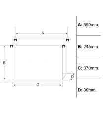 Cartella sospesa Avana - cassetto - interasse 39 cm - fondo U - 37 x 24,5 cm - avana - Bertesi