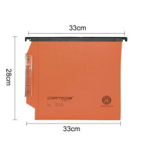 Cartella sospesa Cartesio - armadio - interasse 33 cm - fondo V - 33 x 28 cm - arancio - Bertesi