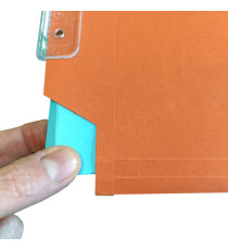 Cartella sospesa Cartesio - armadio - interasse 33 cm - fondo V - 33 x 28 cm - arancio - Bertesi