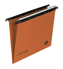 Cartella sospesa Cartesio - cassetto - interasse 33 cm - fondo V - 31,3 x 25 cm - arancio - Bertesi