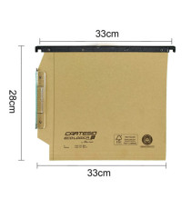 Cartella sospesa Cartesio Eco-logica - armadio - 33 cm - fondo U - 33 x 28 cm - avana - Bertesi