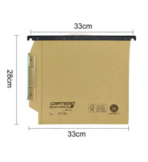 Cartella sospesa Cartesio Eco-logica - armadio - 33 cm - fondo V - 33 x 28 cm - avana - Bertesi