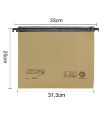 Cartella sospesa Cartesio Eco-logica - cassetto - 33 cm - fondo U - 31,3 x 25 cm - avana - Bertesi