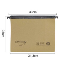 Cartella sospesa Cartesio Eco-logica - cassetto - 33 cm - fondo V - 31,3 x 25 cm - avana - Bertesi
