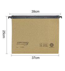 Cartella sospesa Cartesio Eco-logica - cassetto - 39 cm - fondo V - 37 x 25 cm - avana - Bertesi