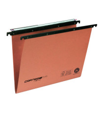 Cartella sospesa Cartesio Plus - cassetto - interasse 33 cm - fondo V - 31,3 x 25 cm - arancio - Bertesi
