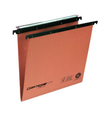 Cartella sospesa Cartesio Plus - cassetto - interasse 39 cm - fondo V - 37 x 25 cm -  arancio - Bertesi