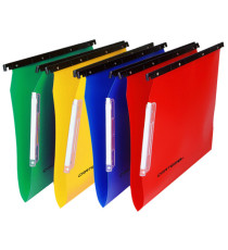 Cartella sospesa Cartesio PP - armadio - PPL - interasse 33 cm - fondo V - 32,6 x 28 cm - colori assortiti - Bertesi