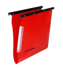 Cartella sospesa Cartesio PP - armadio - PPL - interasse 33 cm - fondo V - 32,6 x 28 cm - colori assortiti - Bertesi