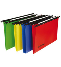 Cartella sospesa Cartesio PP - cassetto - PPL - interasse 33 cm - fondo V - 31,2 x 25 cm - colori assortiti - Bertesi