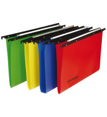 Cartella sospesa Cartesio PP - cassetto - PPL - interasse 39,5 cm - fondo V - 37 x 25 cm - colori assortiti - Bertesi
