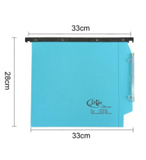 Cartella sospesa Joker - armadio - interasse 33 cm - fondo V - 33 x 28 cm - blu - Bertesi