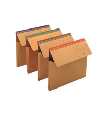 Cartellina a busta Dixie Mec - 200 gr - 33,7 x 26,2 cm - cartoncino avana - blu - Rexel