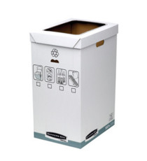 Cestino per riciclo Bankers Box System - 30 x 60 x 50 cm - 90 L - bianco - Fellowes
