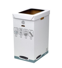 Cestino per riciclo Bankers Box System - 30 x 60 x 50 cm - 90 L - bianco - Fellowes